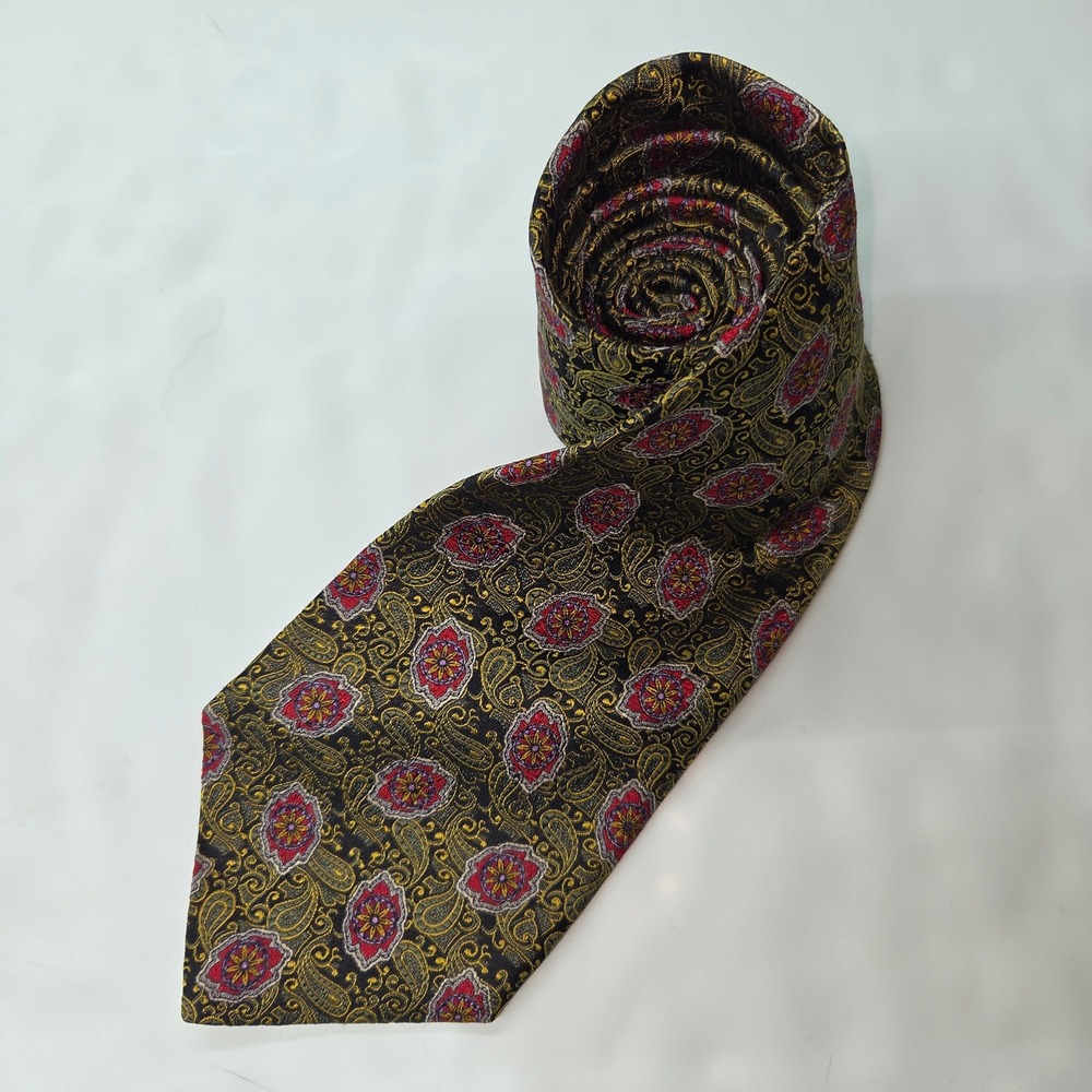 Robert Talbott Silk Jacquard‎ Paisley Floral Necktie Best Of Class Made In USA